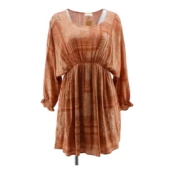 Brown Paisley Midi Dress