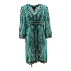 Green Graphic Midi Dress