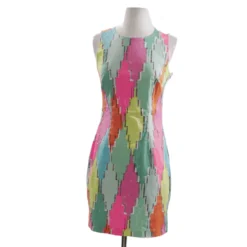 Multi Color Graphic Midi Dress