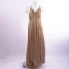 Tan Solid Maxi Dress