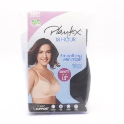 Playtex Black Solid Smoothing Minimizer Bra