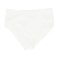 White Solid Swim Bottom