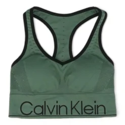 Calvin Klein Green Solid Sports Bra