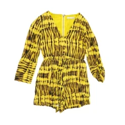 Alice + Olivia Mustard Tie Dye Romper