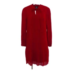 DKNY Maroon Solid Midi Dress