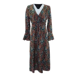 Zara Teal Solid Maxi Dress