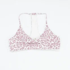 Spiritual Gangster Pink Animal Print Studio T-Back Sports Bra