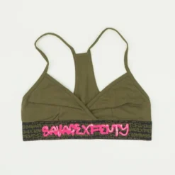Green Solid Bra