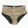 Brown Animal Print Swim Bottom