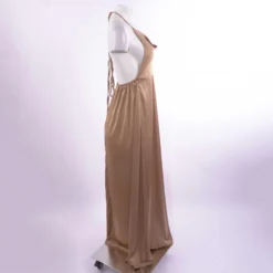Tan Solid Maxi Dress -Swimwear Shore dc352152 b77e 4156 a219 c4a3f727cb4a scaled