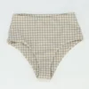 Olive Check Swim Bottom