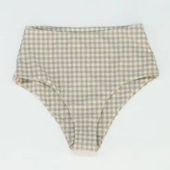 Olive Check Swim Bottom