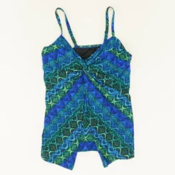 Miraclesuit Blue Graphic Swim Top