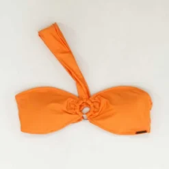 Kendall + Kylie Orange Solid Swim Top