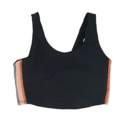 Spiritual Gangster Black Striped Sports Bra