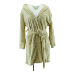 Beige Solid Robe