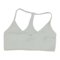 Spiritual Gangster White Solid Row T-Back Sports Bra