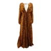 Splash Brown Animal Print Maxi Dress