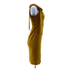 Calvin Klein Mustard Solid Midi Dress -Swimwear Shore f2297578 d88e 4ad3 905f 48cad72ea83a