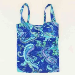 Blue Paisley Swim Top