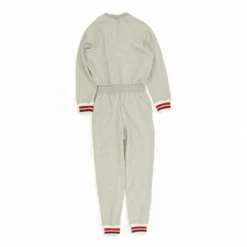 Spiritual Gangster Gray Striped Raglan Jumpsuit