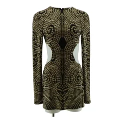 Norma Kamali Black Graphic Mini Dress