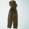 80's Leopard Print Sleeveless Jumpsuit