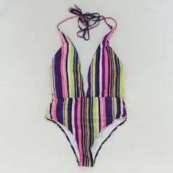 SHEIN Pink Striped One-Piece