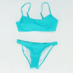 SHEIN Turquoise Solid Two-Piece