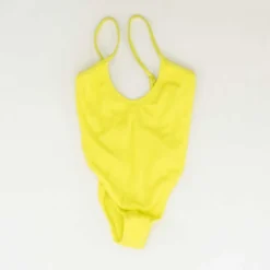 GOOD AMERICAN Neon Yellow Solid One-Piece