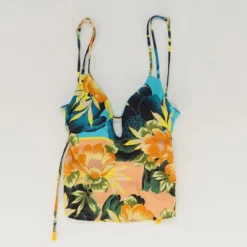 Lucky Brand Multi-Color Tropical Swim Top