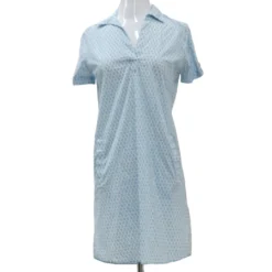 Blue Graphic Midi Dress