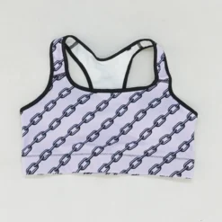 Purple Graphic Sports Bra