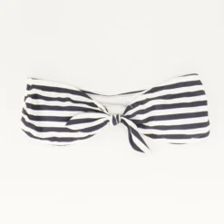 Navy Striped Swim Top