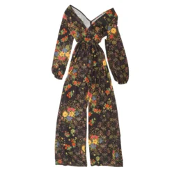 ASOS Black Floral Jumpsuit